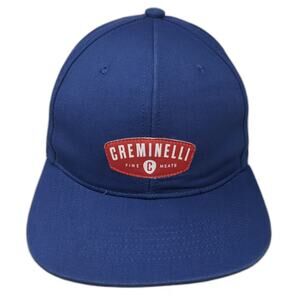 Discrete Creminelli Fine Meats Baseball Cap Blue Red One Size Hat Strapback